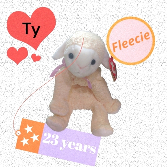 Ty Other - TY Beanie Babies “Fleecie" Retired- Vintage- Lamb Stuffed Animal